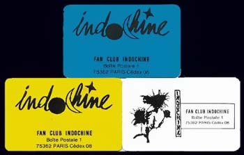 Cartes de menbre du Fan Club d'indochine